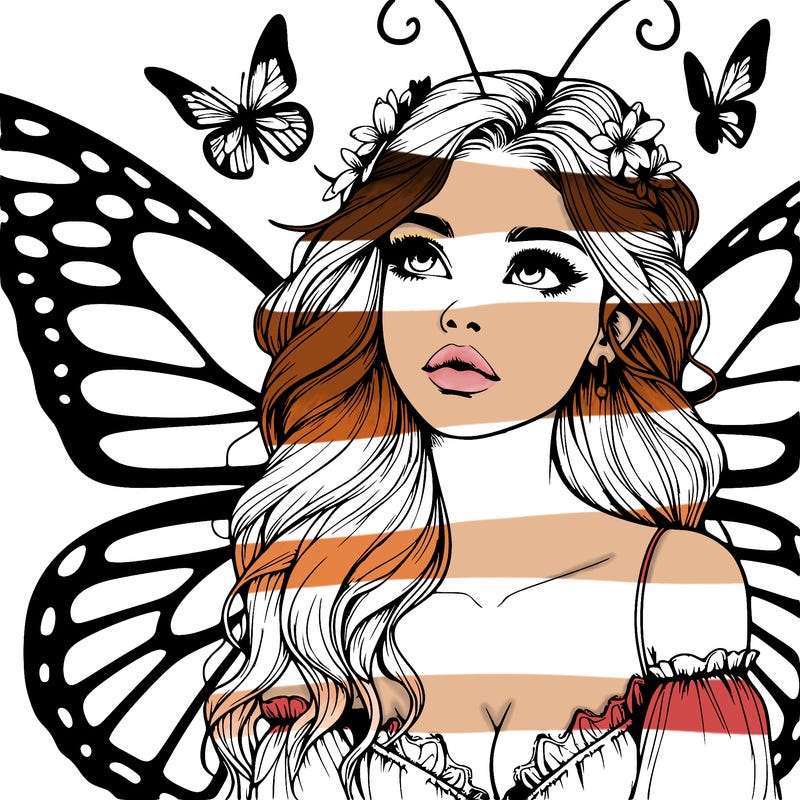 butterfly fairy realistic girl