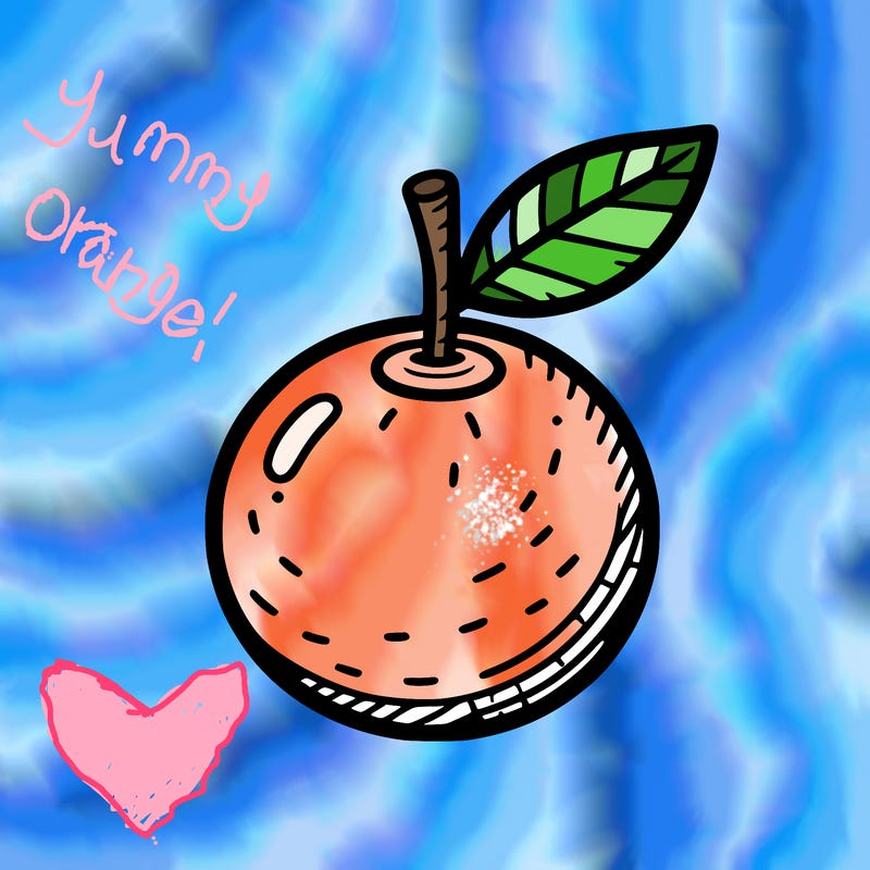 simple orange for kid