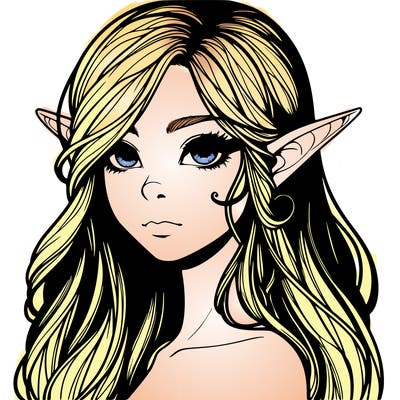 elf girl realistic dark fantasy