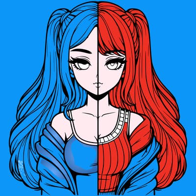 realistic girl split