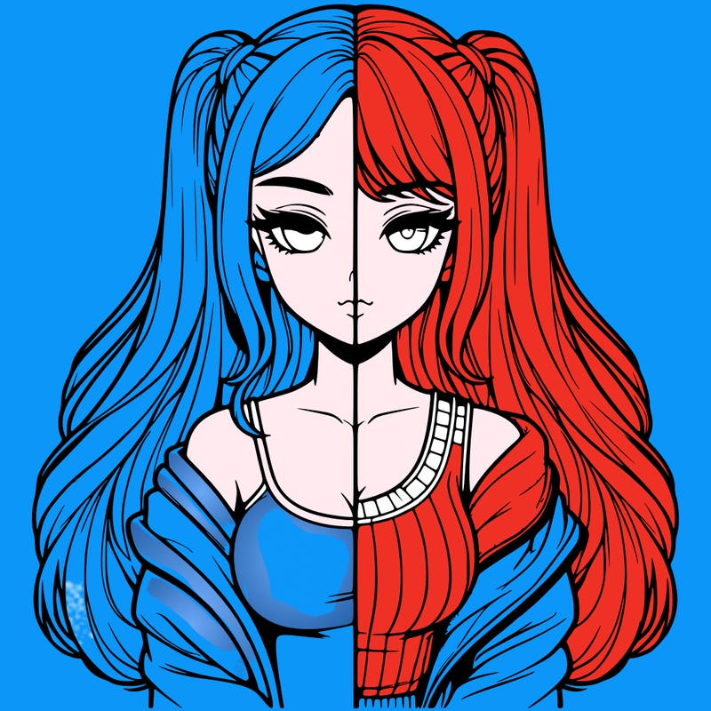 realistic girl split