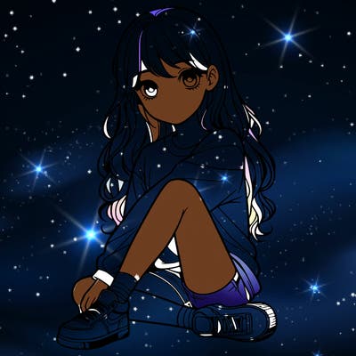 girl sitting realistic