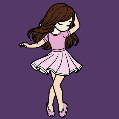 girl dancing  realistic