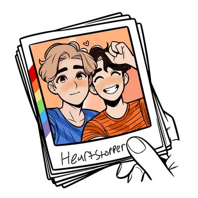 realistic, best friends taking a polaroid picture