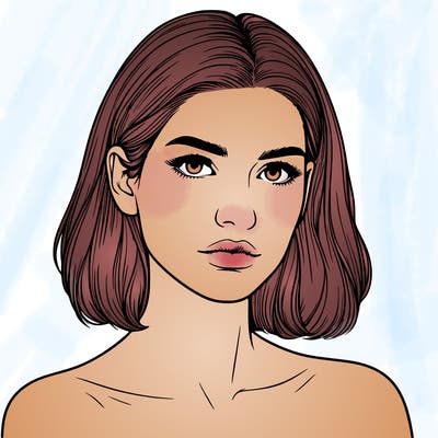 realistic portrait of woman