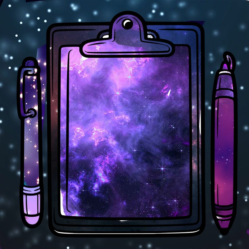 blank clip board with pen