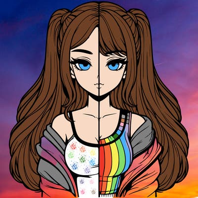 realistic girl split
