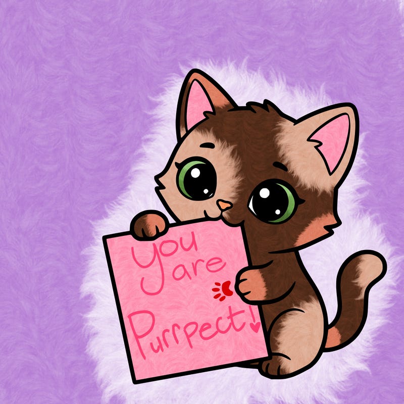 a small cat with a blank sheet of paper in its hand. the cat is sooooooo cute!