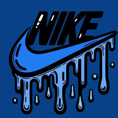 dripping nike logo