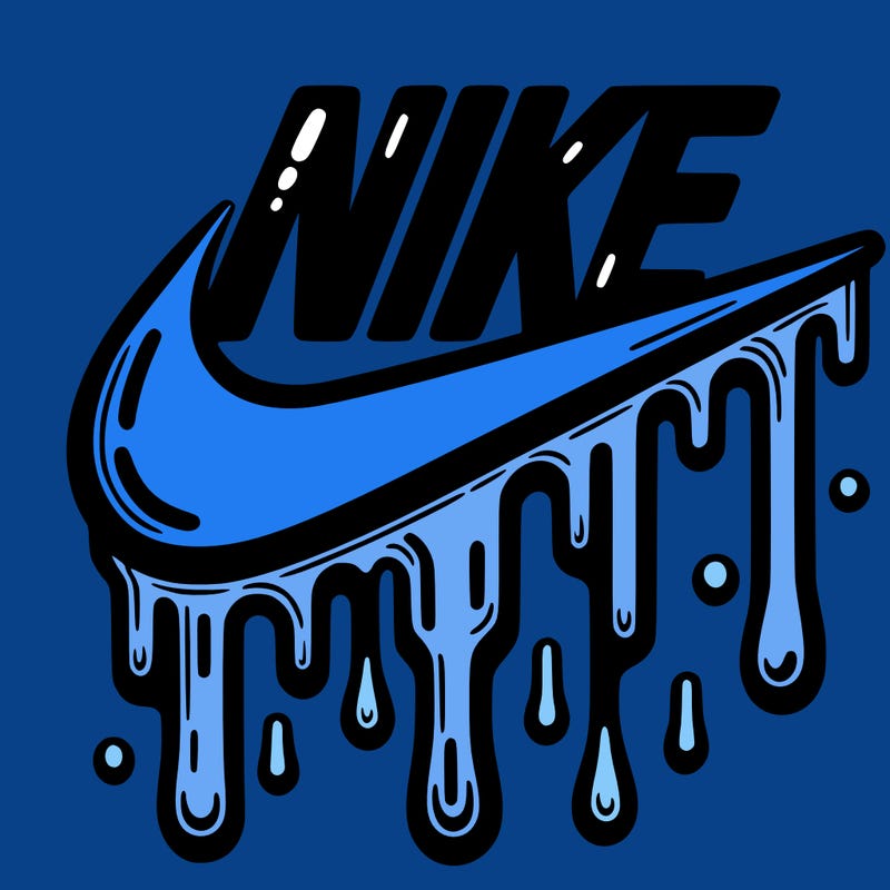 dripping nike logo