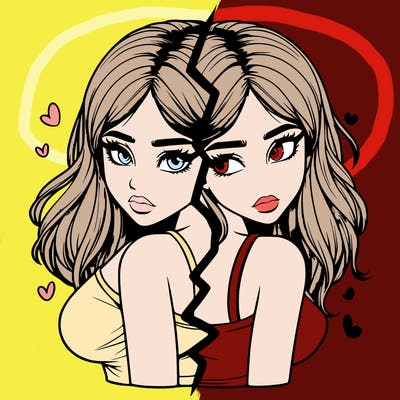 realistic girl split