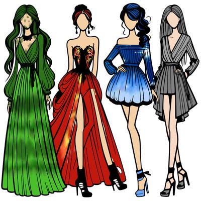 fashion models dresses
