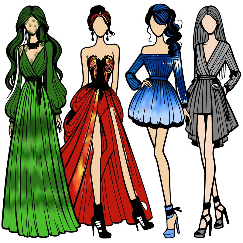 fashion models dresses
