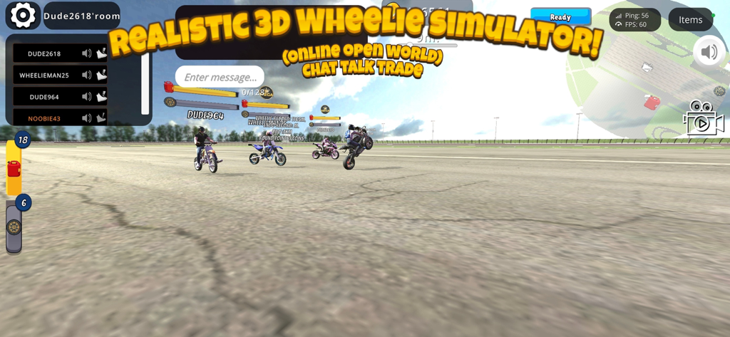 Wheelie King 8 - Online racing - Pilotos de motocicletas realizando caballitos en el mundo abierto en línea de Wheelie King 8