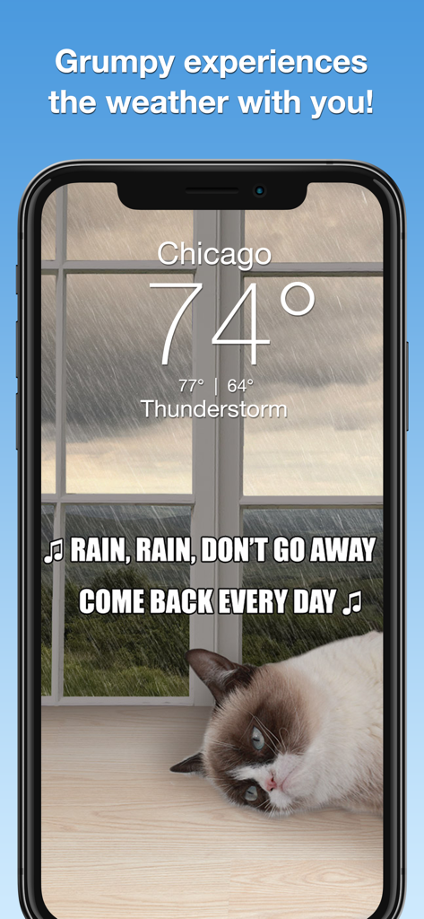 Grumpy Cat's Funny Weather - Weather App | MWM