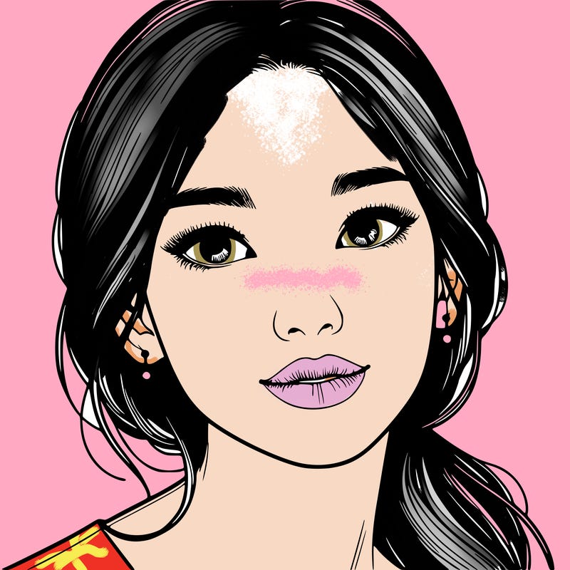 beautiful realistic asian woman