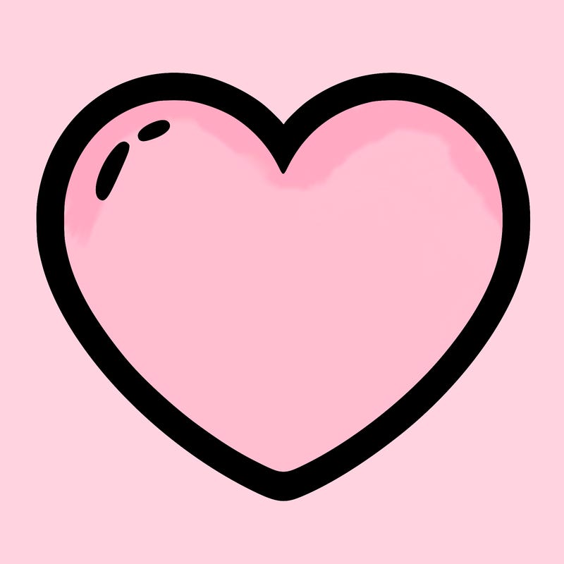 a blank heart