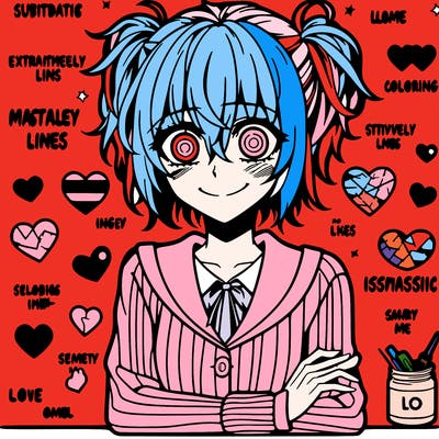a psychopathic anime girl because she is in love