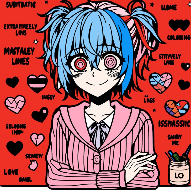 a psychopathic anime girl because she is in love