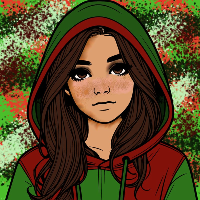 realistic girl with a hoodie