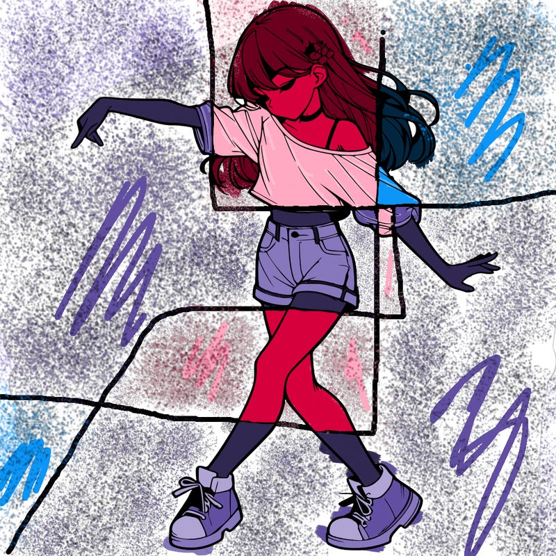realistic girl danceing