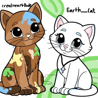 two cats