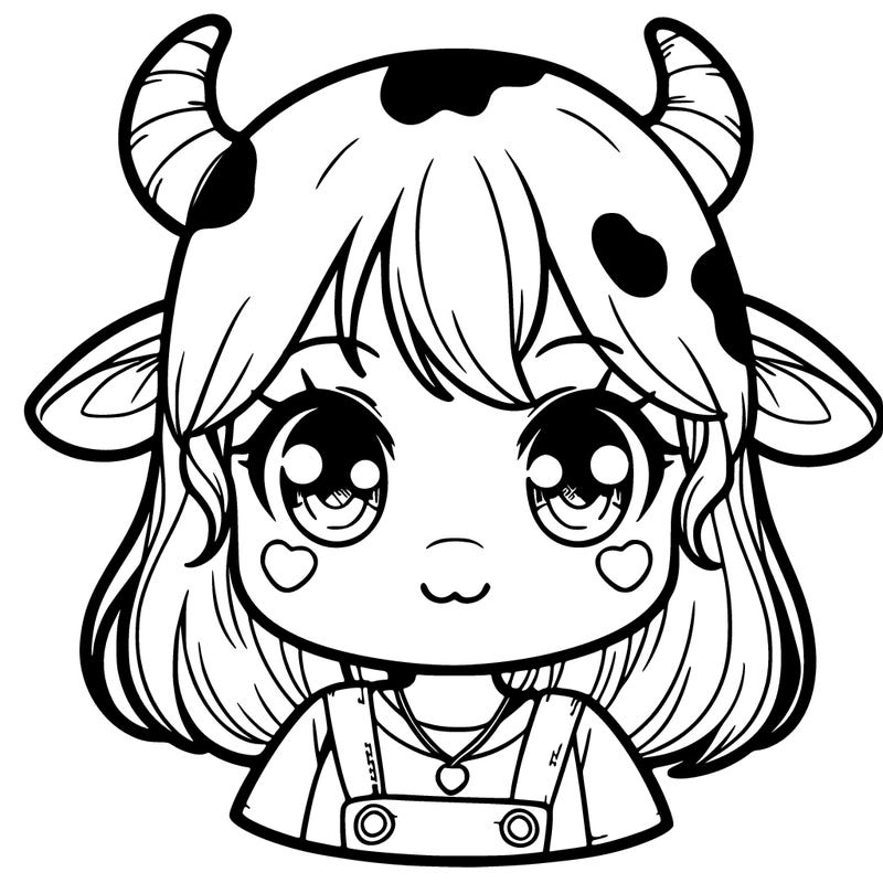 girl in cow horns