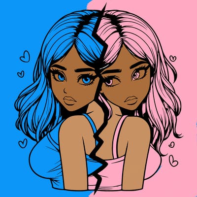 realistic girl split