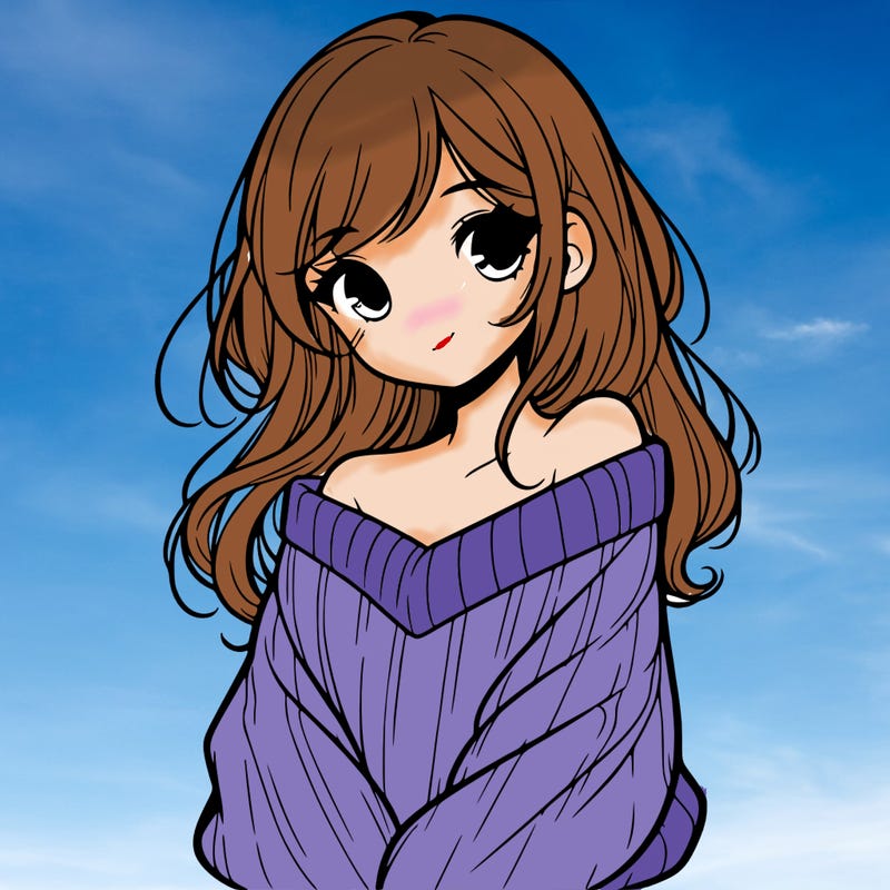 shy pretty girl wearing a sweater that is falling off one shoulder portrait