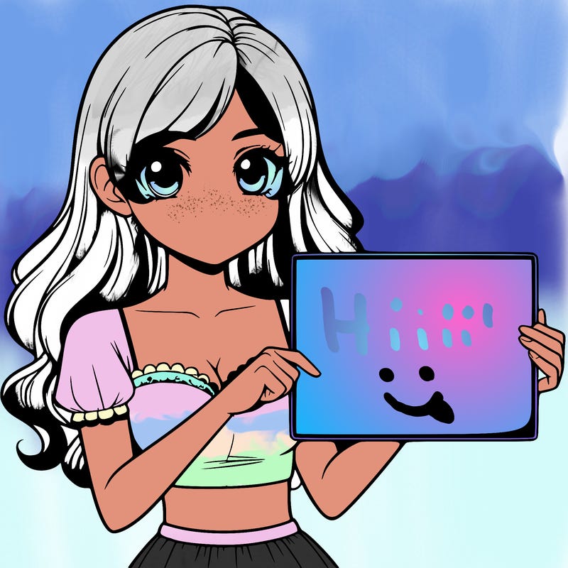realistic pretty girl holding blank sign