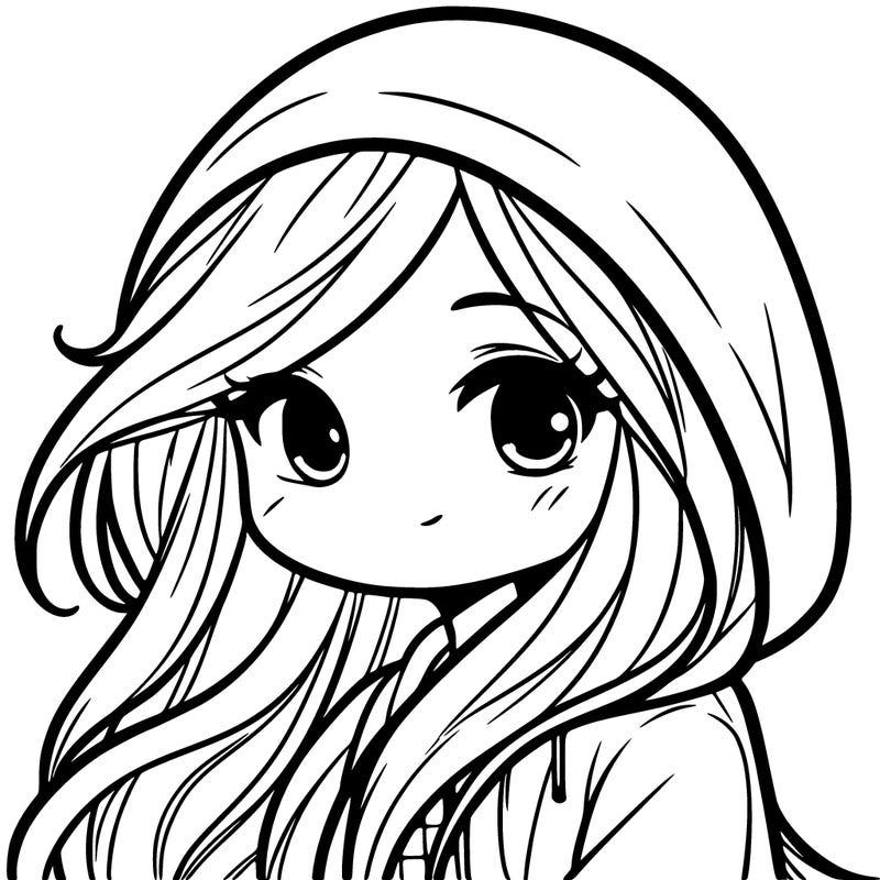 girl with long hair wearing hoodie