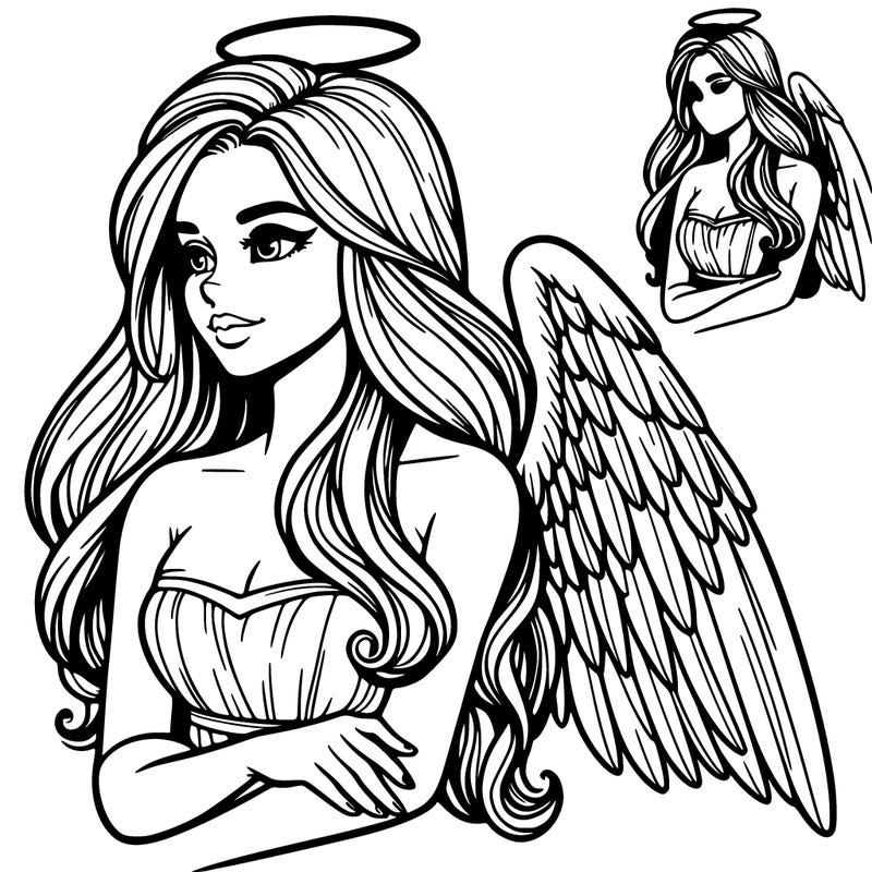 a realistic female angel