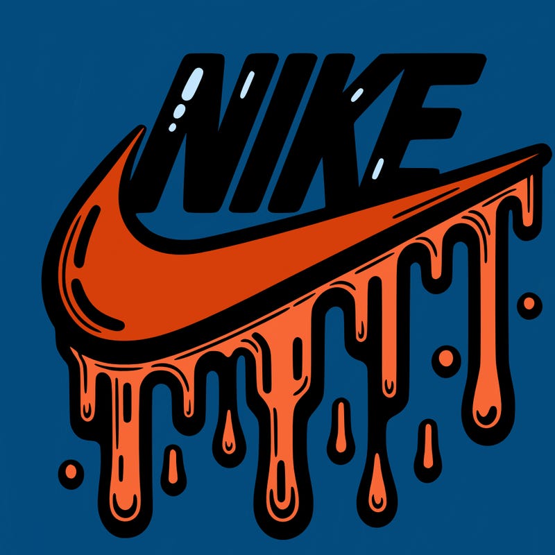 dripping nike logo