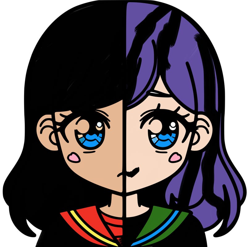 a split of a girl