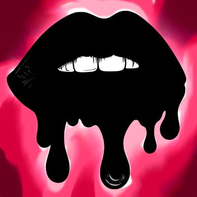 realistic melting lips