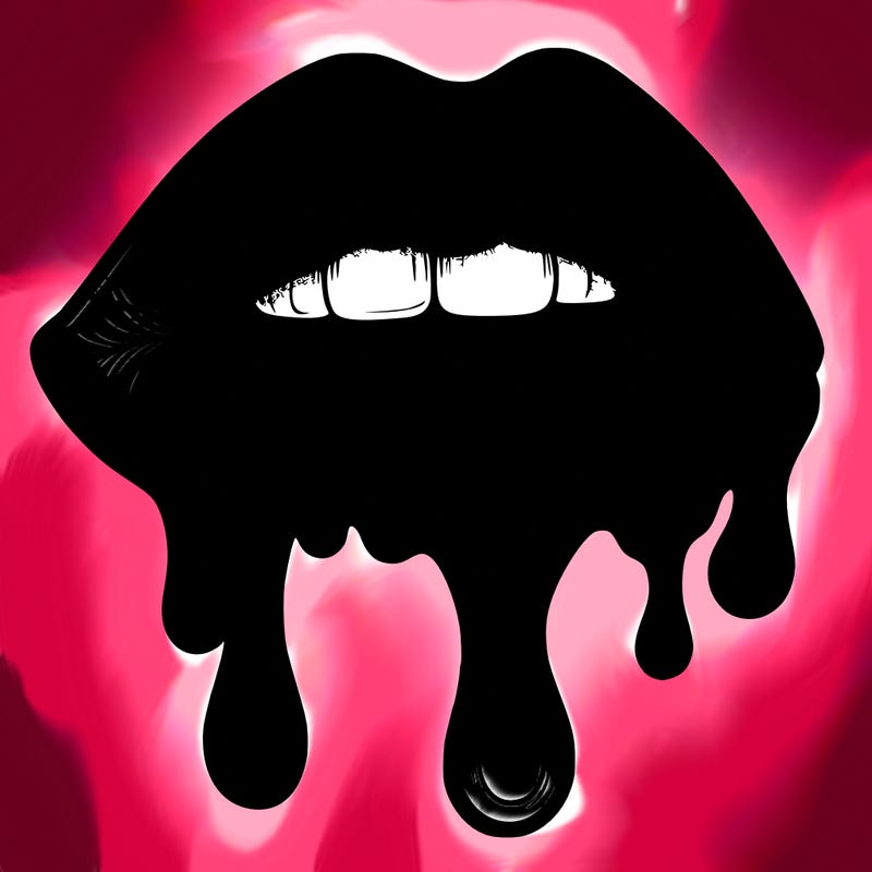 realistic melting lips