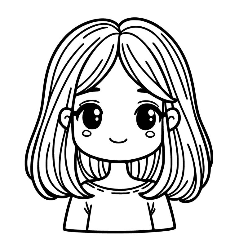 girl with medium length hair