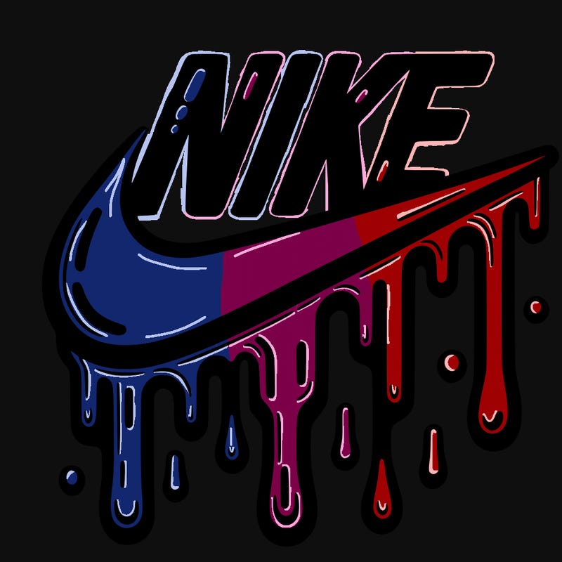 dripping nike logo