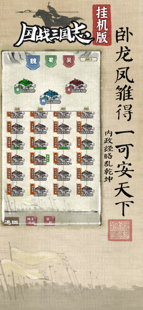 Bildschirmverwaltung für offizielle Rollen im Mobile-Spiel National War Three Kingdoms