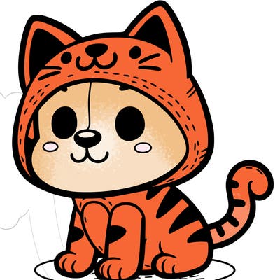 a dog in a cat costume