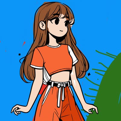 girl in a cute crop top