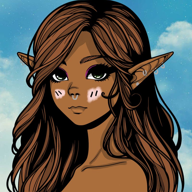 elf girl realistic dark fantasy