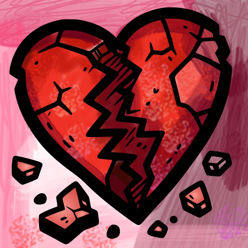 broken to pieces heart