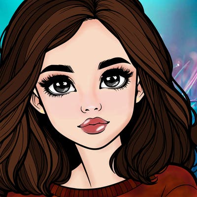 realistic girl whith cute eyes