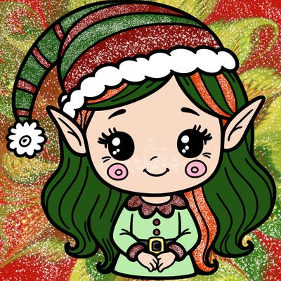 christmas elf girl