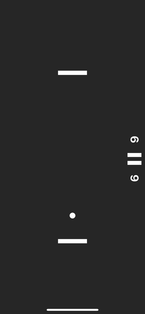 Ultra Ping Pong - Ultra Ping Pong gameplay showing minimalist paddles and ball on a dark background