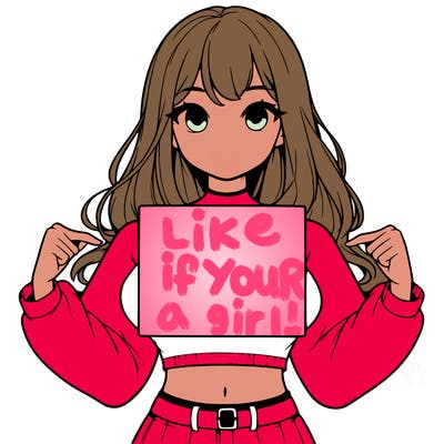 girl holding a blank sign in a long sleeve crop top