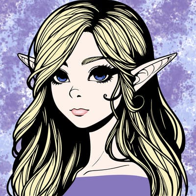 elf girl realistic dark fantasy
