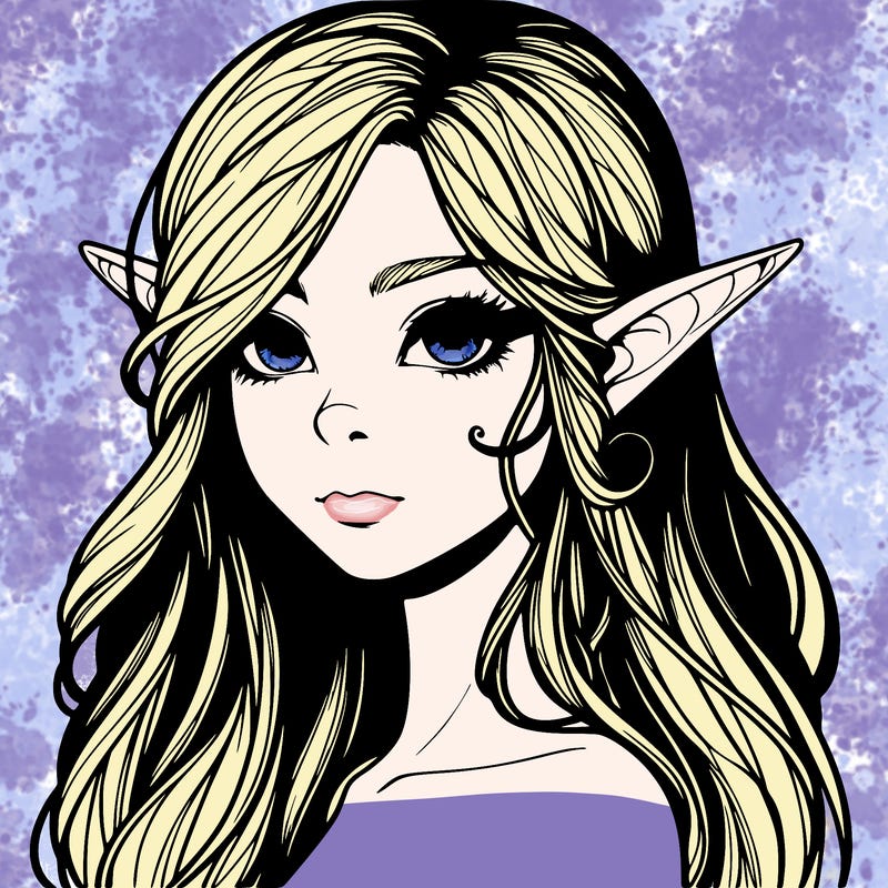 elf girl realistic dark fantasy
