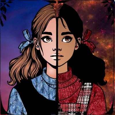 realistic girl split